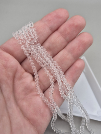 Fatetate 2x3mm - Margele fatetate 2x3mm clear