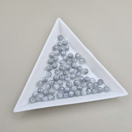 Margele - Margele 3x4mm fatetate gri 2 nuante