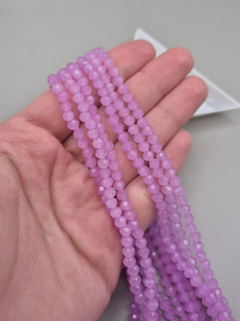 Mov/ violet - Margele fatetate 3x4mm mov deschis