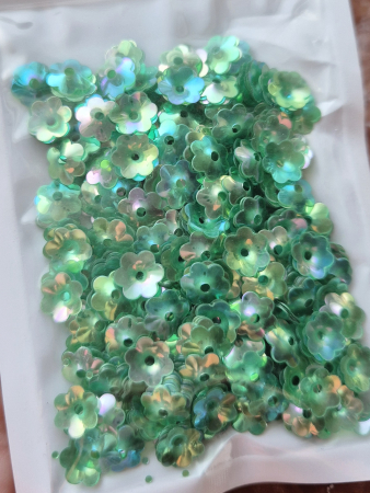 Paiete - Paiete floare cupa 8mm smarald AB