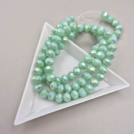 Margele - Margele fatetate 6x4mm menta AB