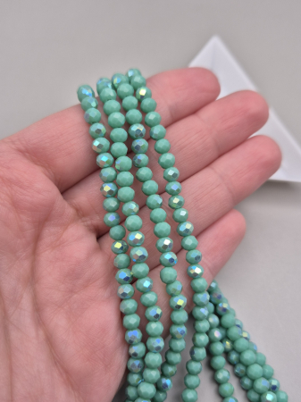 Margele - Margele fatetate 3x4mm menta2 AB
