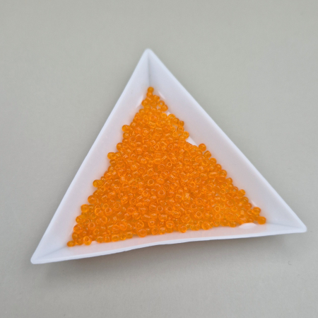 Margele - Margele nisip portocaliu transparent ~2mm