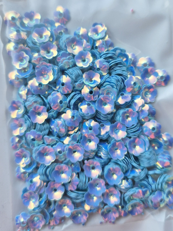 Paiete - Paiete floare cupa 6mm bleu AB