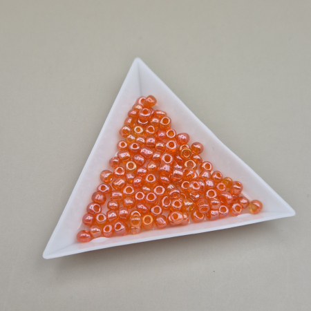 Portocaliu - Margele nisip portocaliu inchis ~4mm