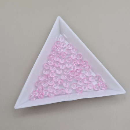 Roz - Margele 3x4mm fatetate roz