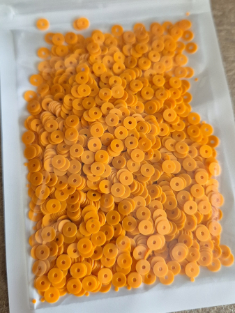 Portocaliu - Paiete 4mm portocaliu opac