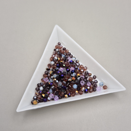 Mov/ violet - Margele biconice 2mm mix mov