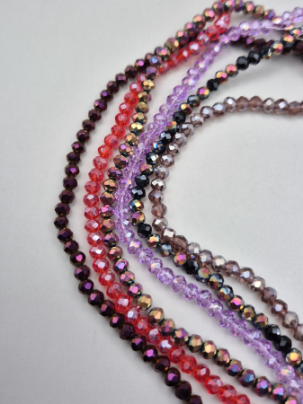 Mov/ violet - Mix margele fatetate - 6 seturi ~720 buc