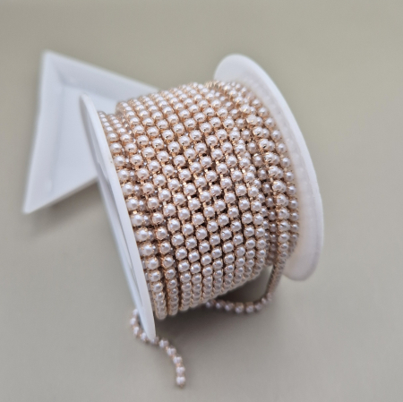 Ivoire - Lant perle 2,5mm baza rose gold