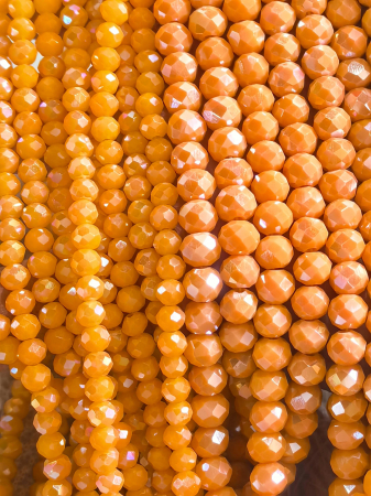 Portocaliu - Margele fatetate 3x4mm / 6x4mm portocaliu AB