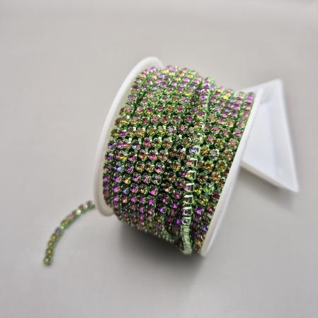 Lant strasuri - Lant strasuri peridot volcano 3mm