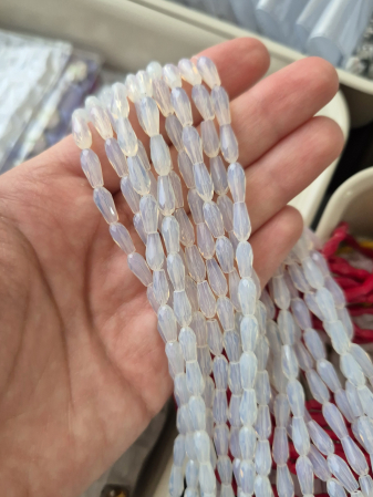 Margele Lacrima - Sirag margele lacrima 4x9mm opal ~60 bucati