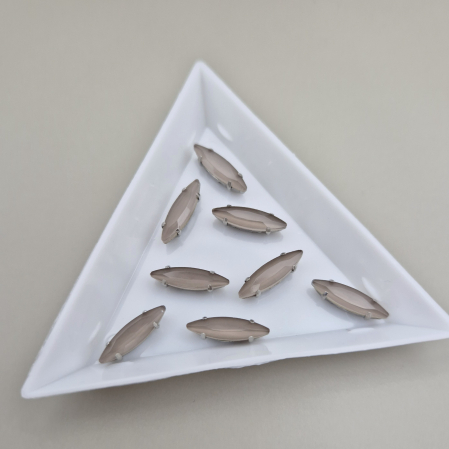 Strasuri in montura - Stras 4x15mm frunza lt peach jelly