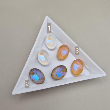 Strasuri sticla si rasina - Stras 10x14mm mocha - 14 culori