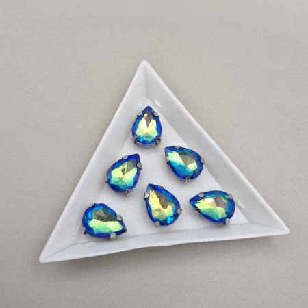 Strasuri - culori speciale - toate formele - Stras Lacrima 10x14mm Safir AB