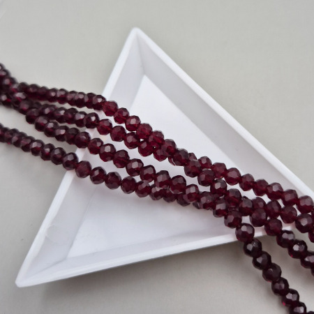 Margele - Margele fatetate 3x4mm visiniu transp