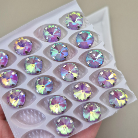 Strasuri Inima - Stras 10mm rotund violet AB