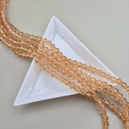 Margele - Margele 4mm biconice amber