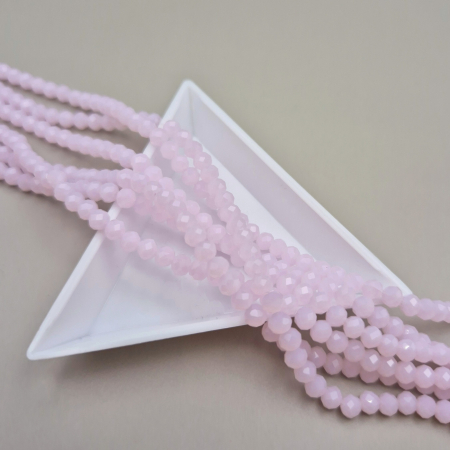 Roz - Margele fatetate 3x4mm roz