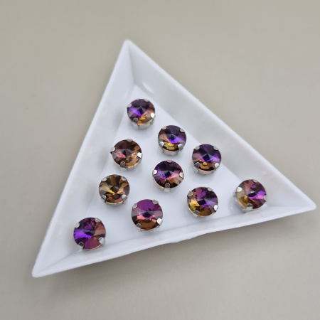 Mov/ violet - Stras 8mm rotund ametist RB