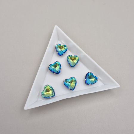 Strasuri Inima - Stras inima 10mm light saphire RB