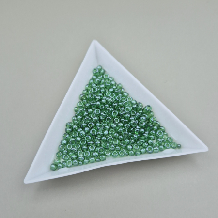 Margele - Margele nisip verde transparent ~2mm