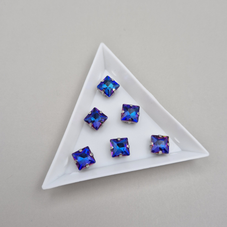 Strasuri Patrate si Triunghi - Stras patrat 8mm safir RB
