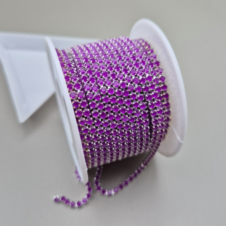 Lant strasuri - Lant strasuri acril 2mm mov