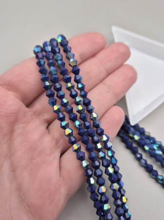 Margele - Margele biconice 4mm bleumarin AB