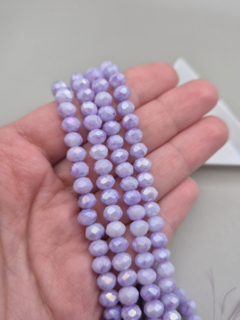 Mov/ violet - Margele fatetate 6x4mm -stone- violet