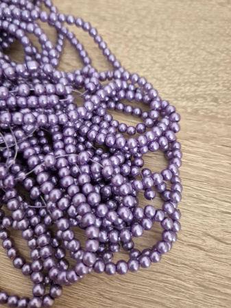 Perle sticla - Perle sticla 4mm mov