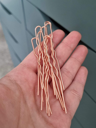 Piepteni/ bentite/ ace par/ clame metalice - Ac par rose gold