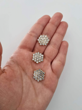 Accesorii pentru Lipit - Accesoriu metalic Strasuri baza aurie 18mm