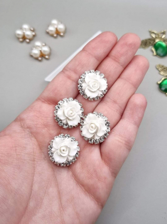 Accesorii pentru Lipit - Cabochon Trandafir 18mm