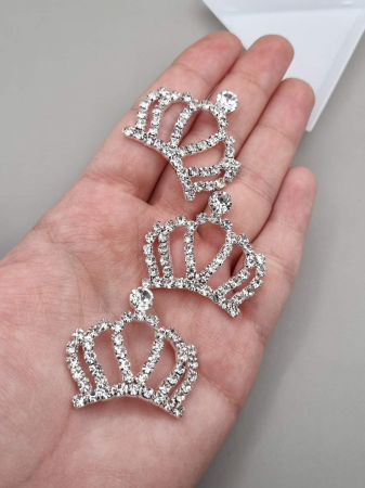 Argintiu - Accesoriu Metalic Coroana argintiu 3x4cm