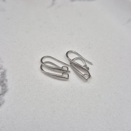 Baze cercei cristale zirconiu - Baze cercei Argintii 16.8mm