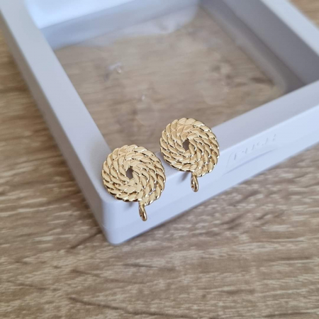 Auriu - Baze cercei Aurii 12x15mm