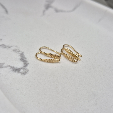 Baze cercei cristale zirconiu - Baze cercei Aurii 16.8mm