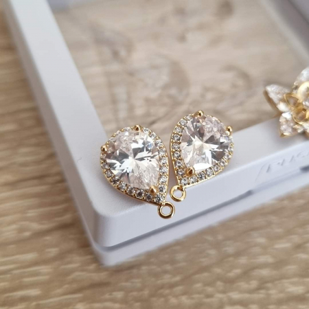 Auriu - Baze cercei Aurii 12.6x9.6mm