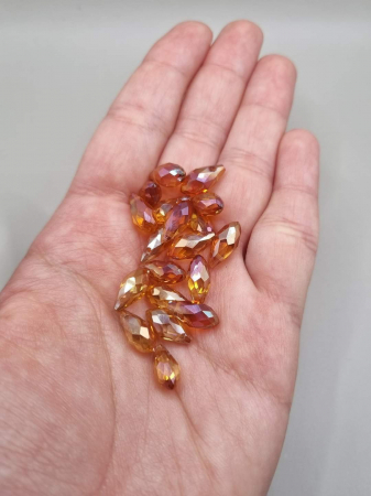 Sampanie - Briolete 6x12mm Gold AB