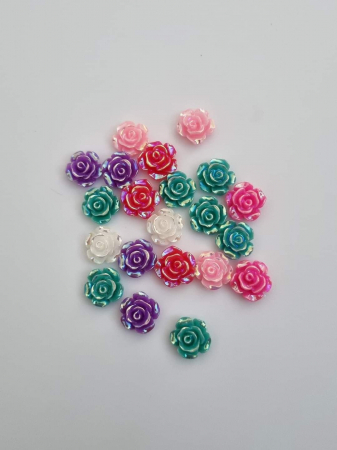 Accesorii Acrilice - Cabochon floare 12mm - mix culori
