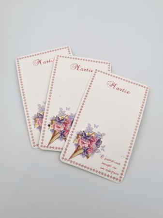 Martisor 2025 - Cartonase 9x5.5cm texturate - set 20 buc