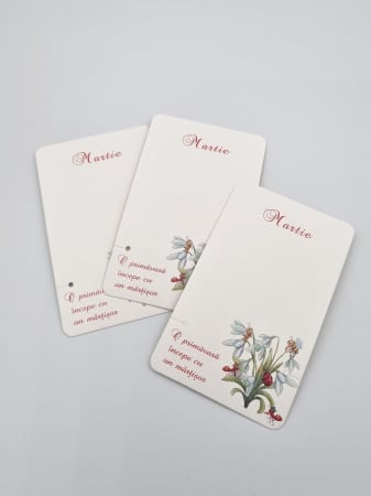 Martisor 2025 - Cartonase 9x5.5cm texturate - set 20 buc