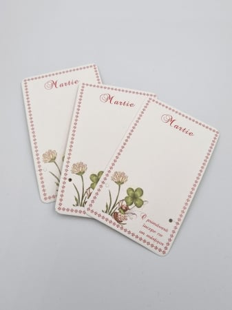 Martisor 2025 - Cartonase 9x5.5cm texturate - set 20 buc