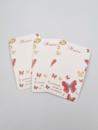 Martisor 2025 - Cartonase martisor 9x5.5cm texturate - set 20 buc