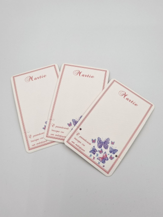 Martisor 2025 - Cartonase 9x5.5cm texturate - set 20 buc