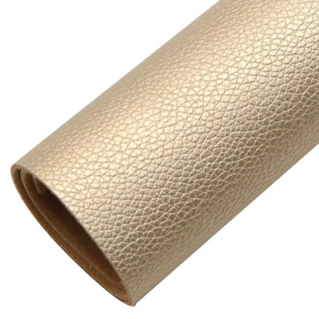 Piele intoarsa si catifea - Coala piele eco ~20x33cm gold