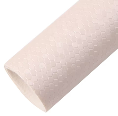 Piele intoarsa si catifea - Coala piele eco ~20x33cm pink - honeycomb