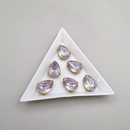 Mov/ violet - Stras lacrima, material rasina, 10x14mm, Lila opal.